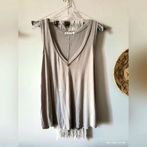 Free People Light Gray Tank Top